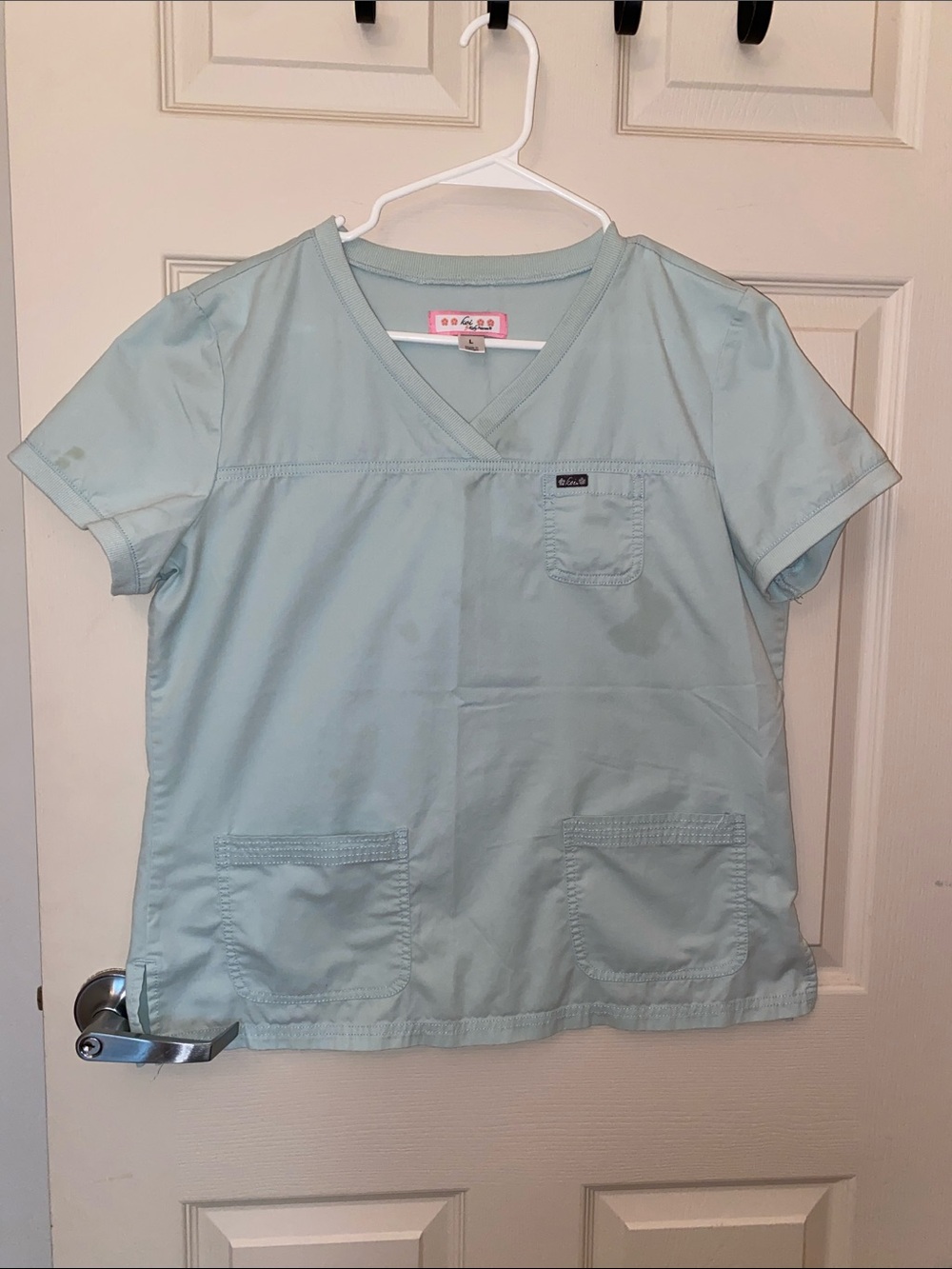 Koi Nicole Scrub Top - Light Sage